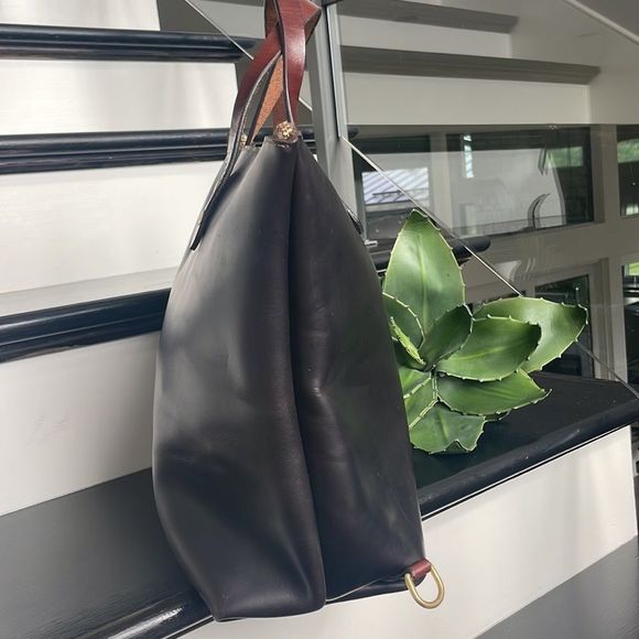 New black and brown leather messenger satchel tote handbag purse laptop custom - Picture 2 of 8